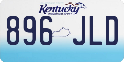KY license plate 896JLD