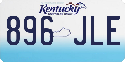 KY license plate 896JLE