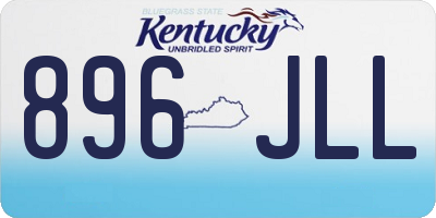 KY license plate 896JLL