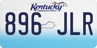 KY license plate 896JLR