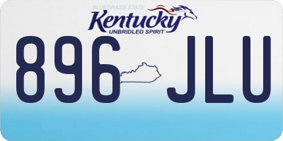 KY license plate 896JLU