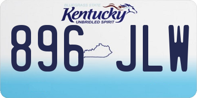 KY license plate 896JLW