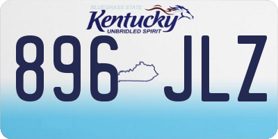 KY license plate 896JLZ