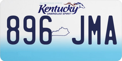KY license plate 896JMA