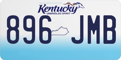 KY license plate 896JMB