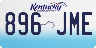 KY license plate 896JME