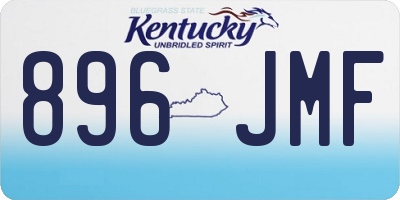 KY license plate 896JMF