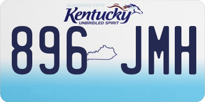 KY license plate 896JMH