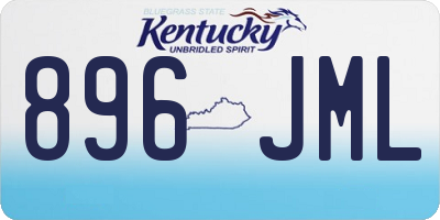 KY license plate 896JML