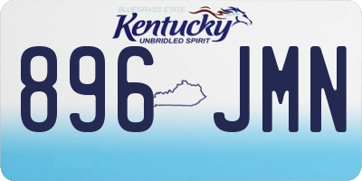 KY license plate 896JMN