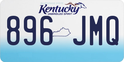KY license plate 896JMQ