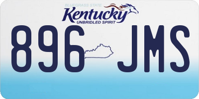 KY license plate 896JMS