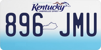 KY license plate 896JMU
