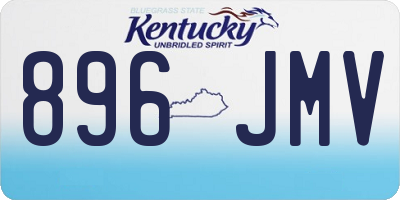 KY license plate 896JMV