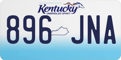 KY license plate 896JNA