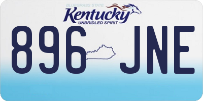 KY license plate 896JNE