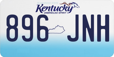 KY license plate 896JNH