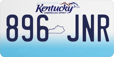 KY license plate 896JNR