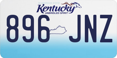 KY license plate 896JNZ