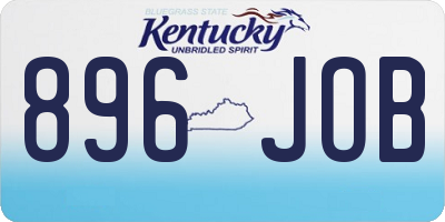 KY license plate 896JOB