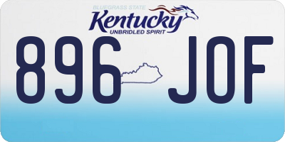 KY license plate 896JOF