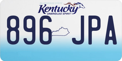 KY license plate 896JPA