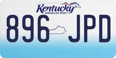 KY license plate 896JPD