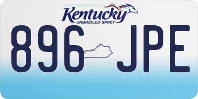 KY license plate 896JPE