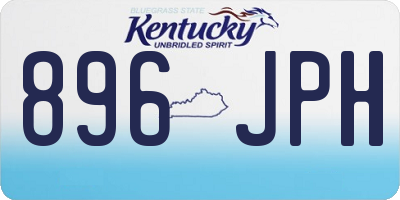 KY license plate 896JPH