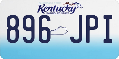 KY license plate 896JPI