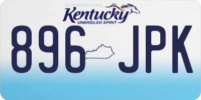 KY license plate 896JPK