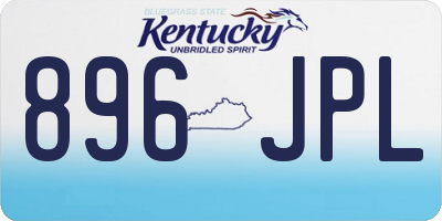 KY license plate 896JPL