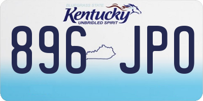 KY license plate 896JPO