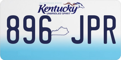 KY license plate 896JPR