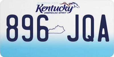 KY license plate 896JQA