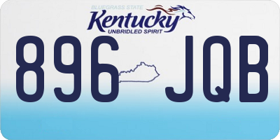KY license plate 896JQB