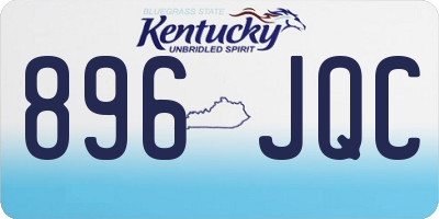 KY license plate 896JQC