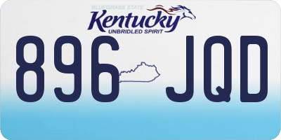 KY license plate 896JQD