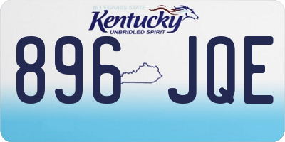 KY license plate 896JQE