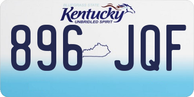 KY license plate 896JQF