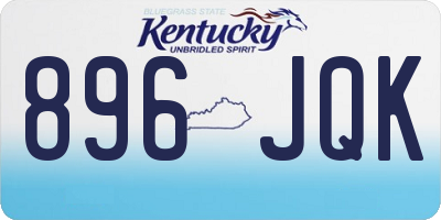 KY license plate 896JQK