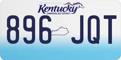 KY license plate 896JQT
