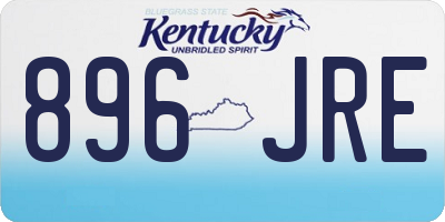 KY license plate 896JRE