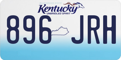 KY license plate 896JRH