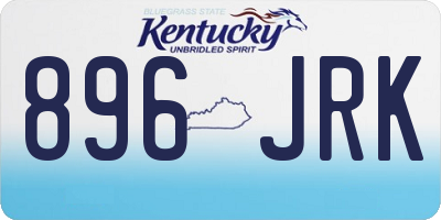 KY license plate 896JRK