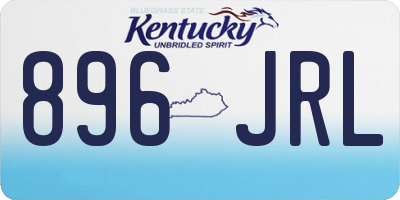 KY license plate 896JRL