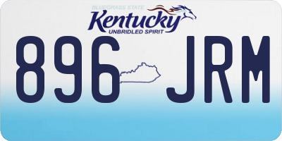 KY license plate 896JRM