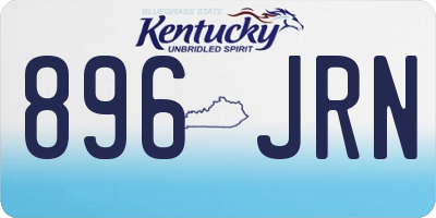 KY license plate 896JRN