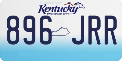KY license plate 896JRR