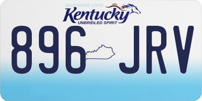 KY license plate 896JRV